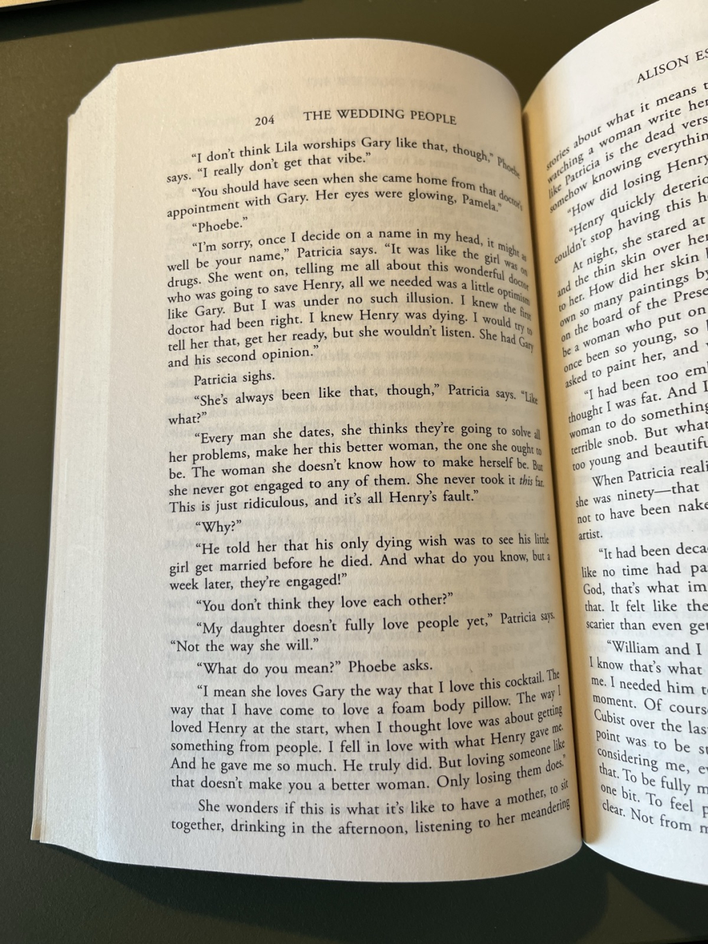 Picture of a page in the book showing the text printed at an angle
